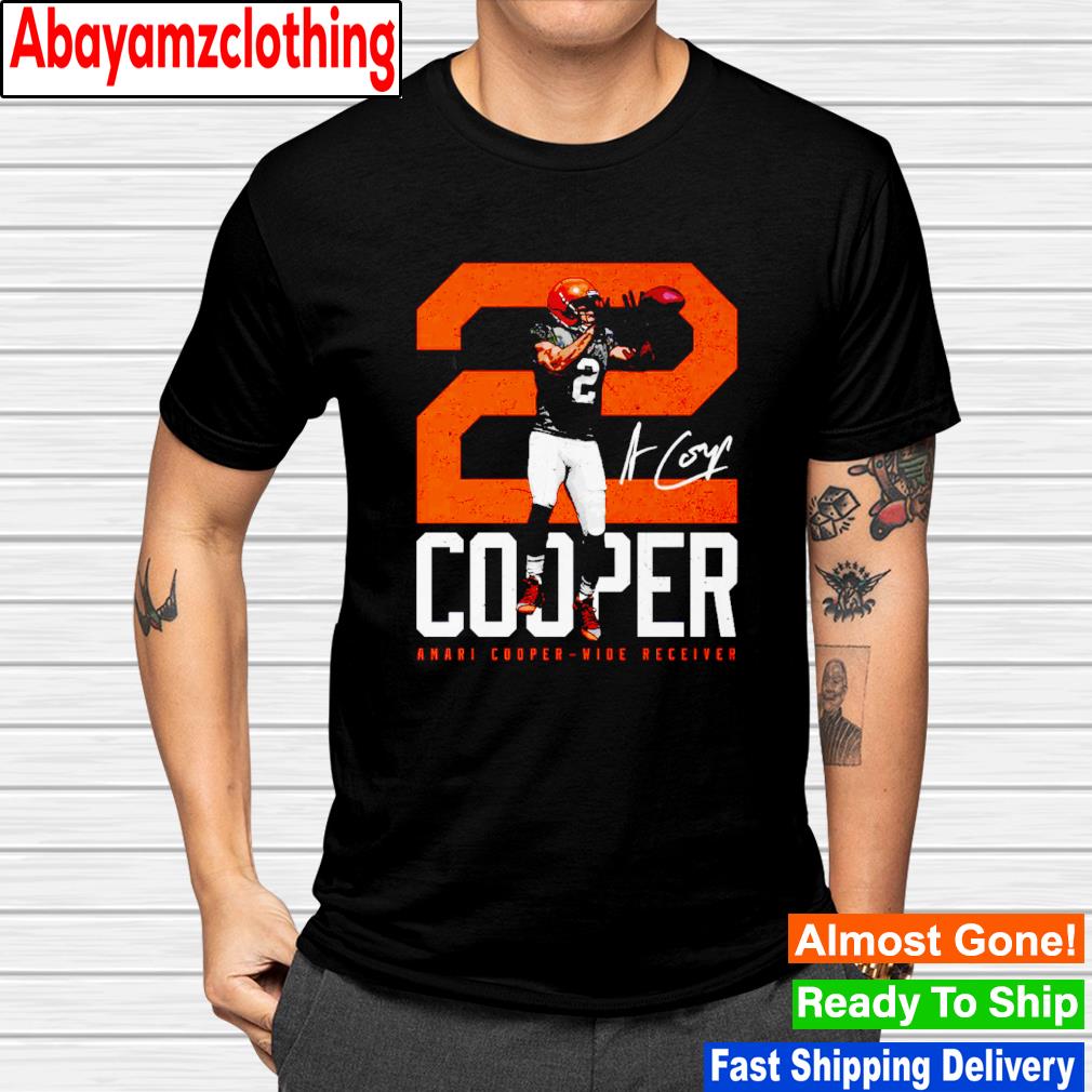 Amari Cooper Cleveland Browns wide receiver bold number signature shirt