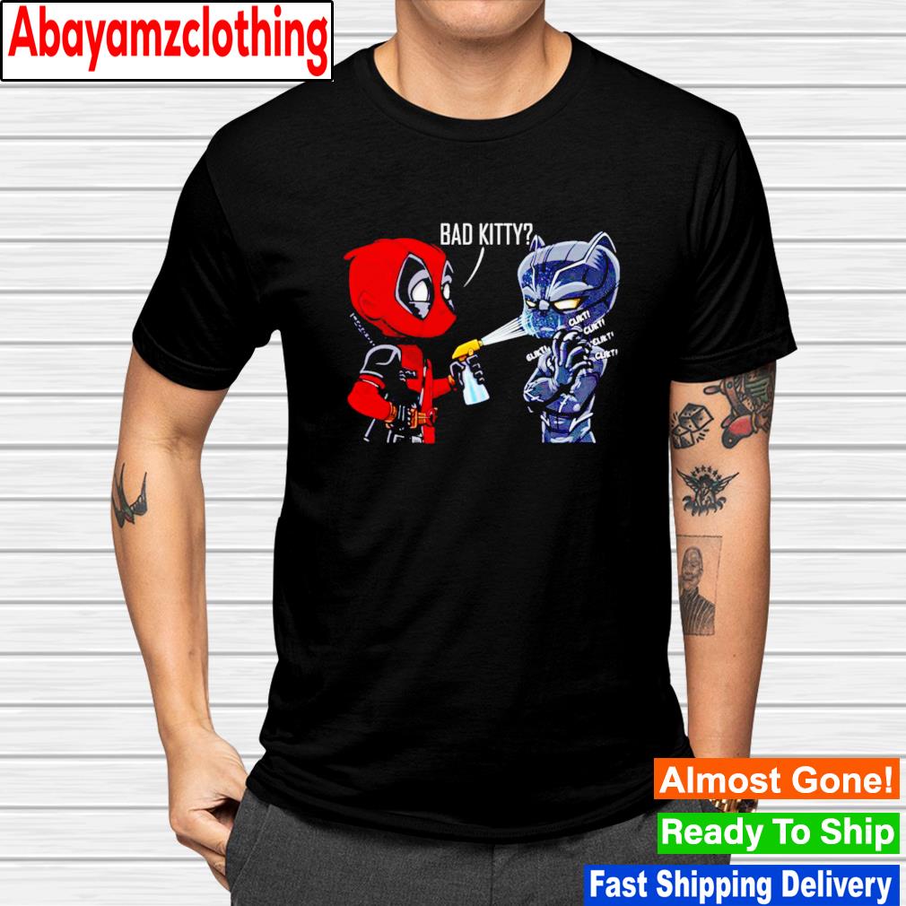 Deadpool and Black Panther bad kitty shirt