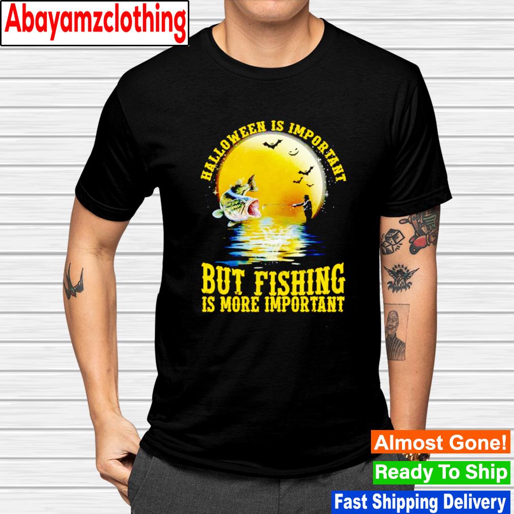 Halloween is important but fishing is more important vintage Halloween shirt
