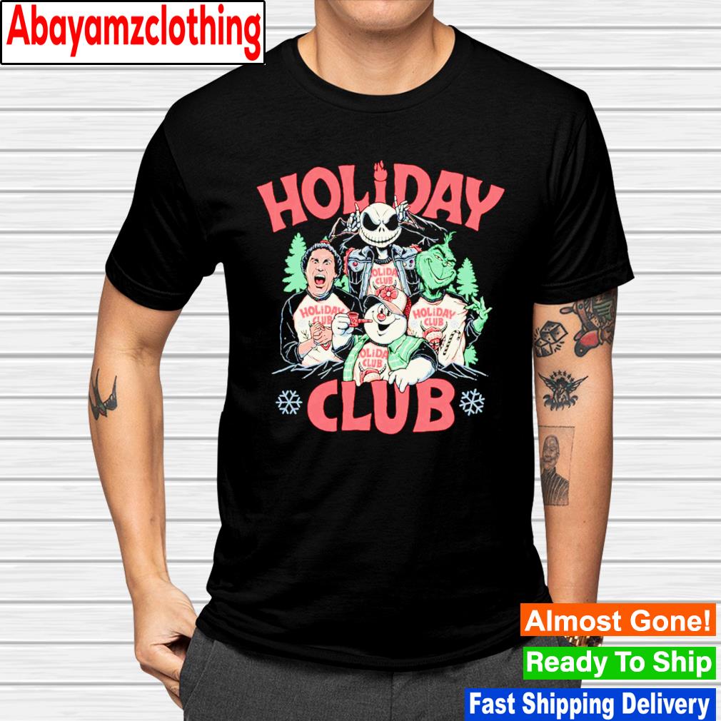 Holiday club Frosty and Elf and The Grinch andJack Skellington shirt