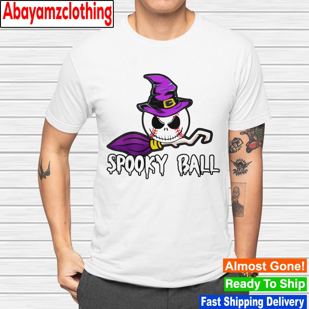 Jack Skellington face spooky ball shirt