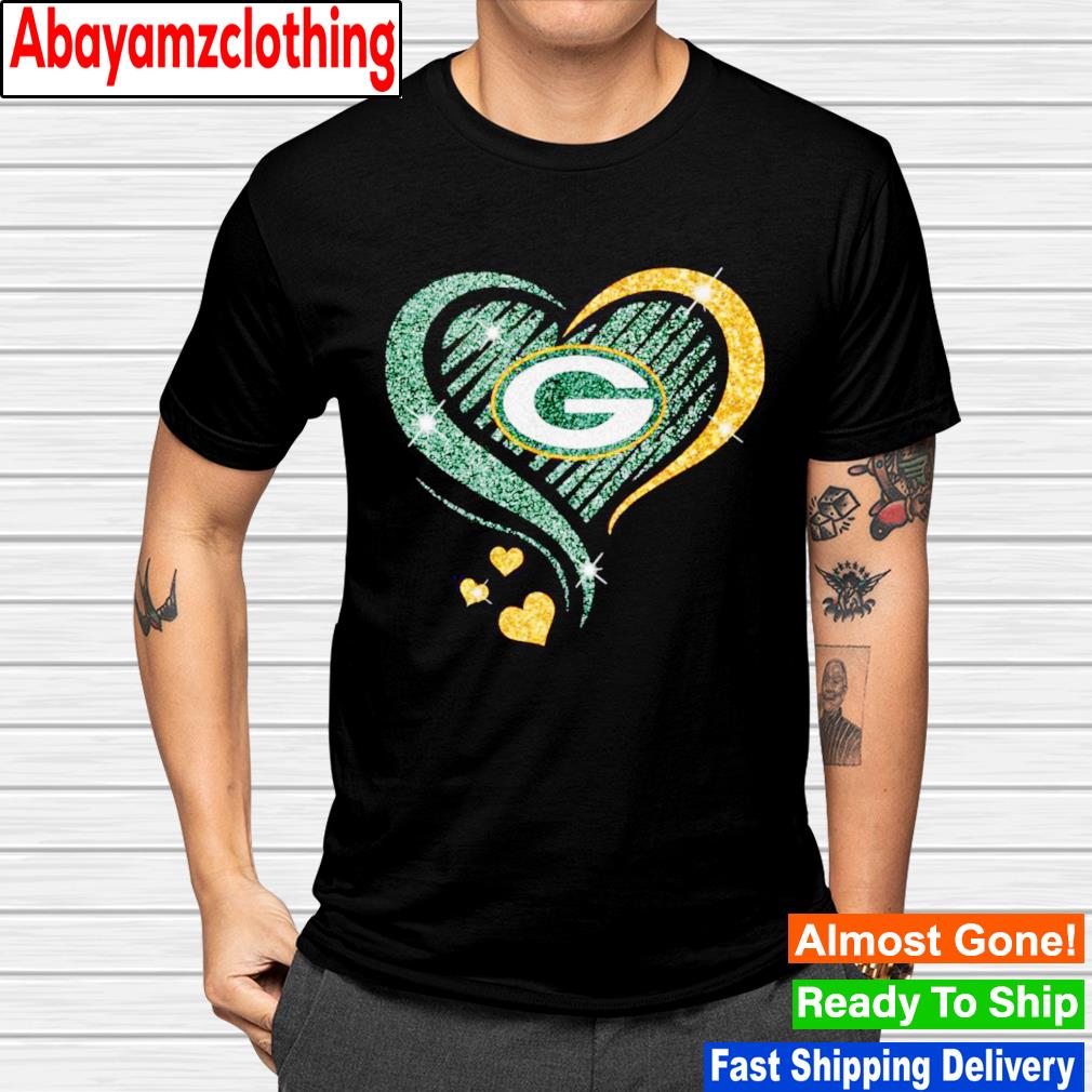 Love Green Bay Packers heart shirt