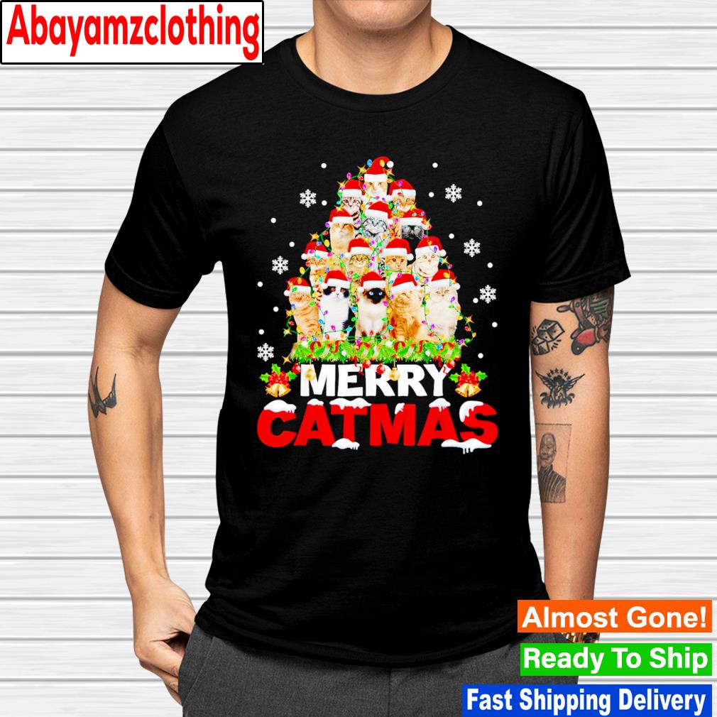 Merry Catmas Cat Christmas Pajamas Xmas Ugly shirt