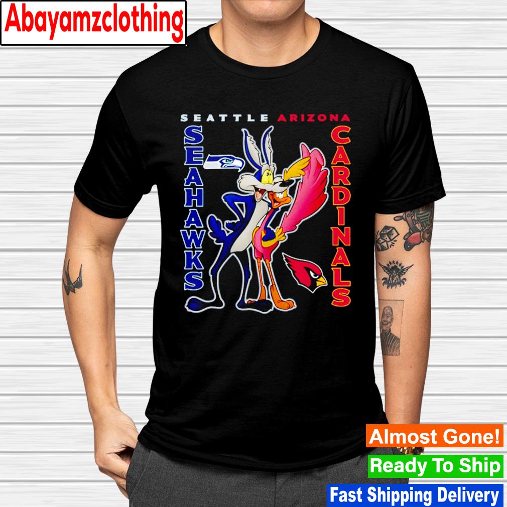 Miraheze Wile E. Coyote and the Road Runner Seattle Seahawks and Arizona Cardinals shirt