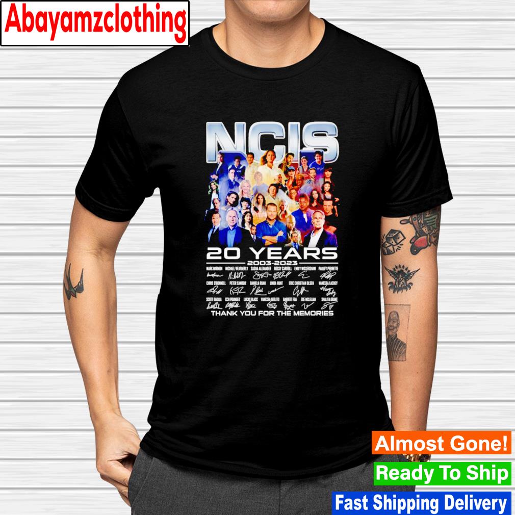 NCIS 20 years 2003-2023 thank you for the memories signatures shirt