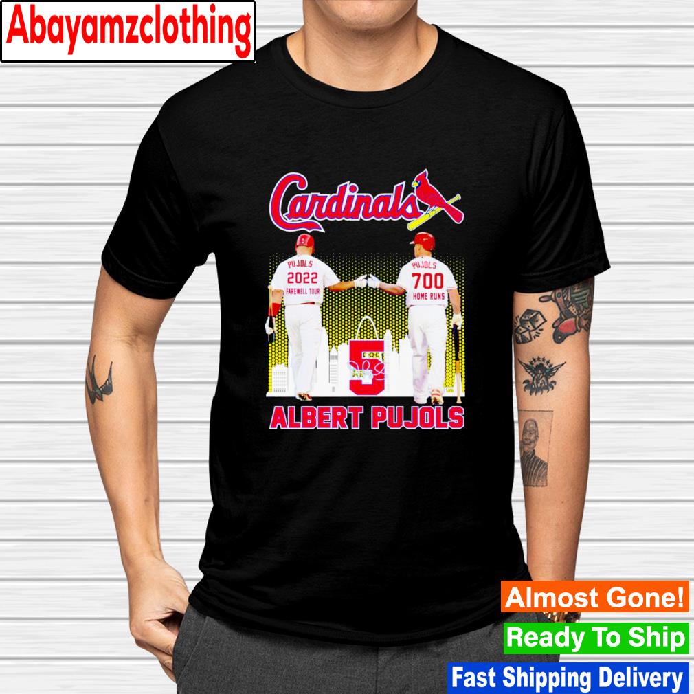 St. Louis Cardinals Albert Pujols 2022 farewell tour 700 home runs signature shirt