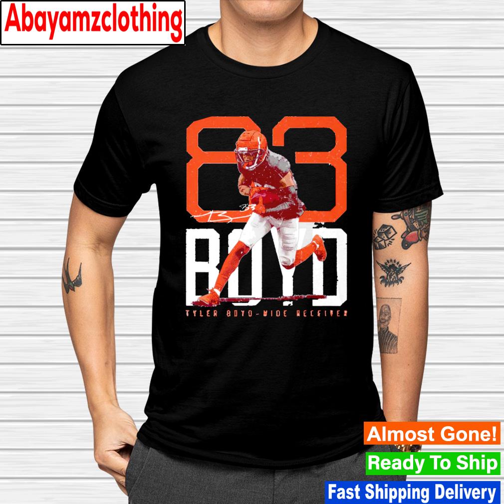 Tyler Boyd Cincinnati Bengals bold number signature shirt