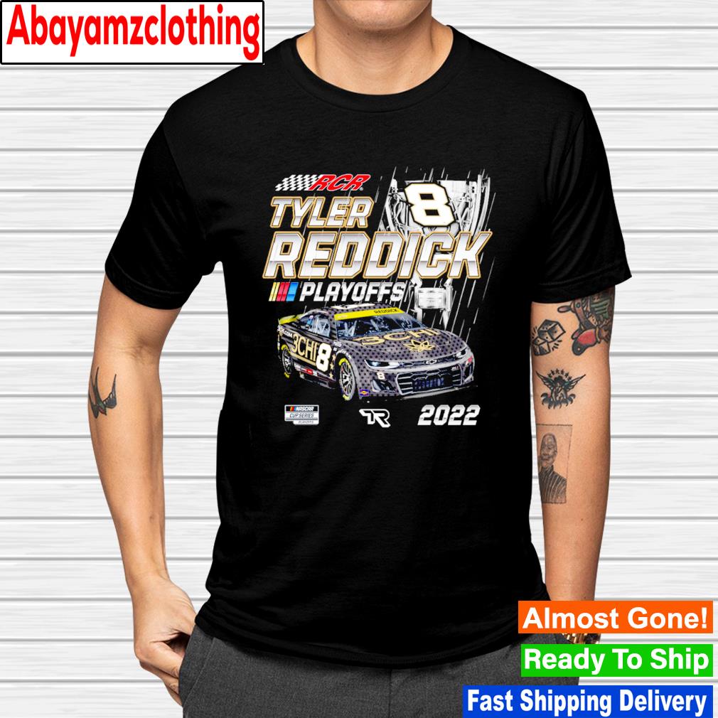 Tyler Reddick Checkered Flag Black 2022 NASCAR Cup Series Playoffs shirt