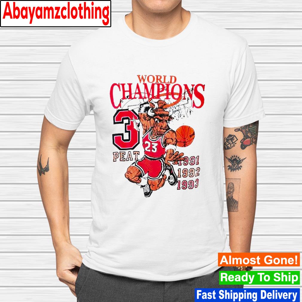 Vintage Chicago Bulls 3 peat world champions shirt