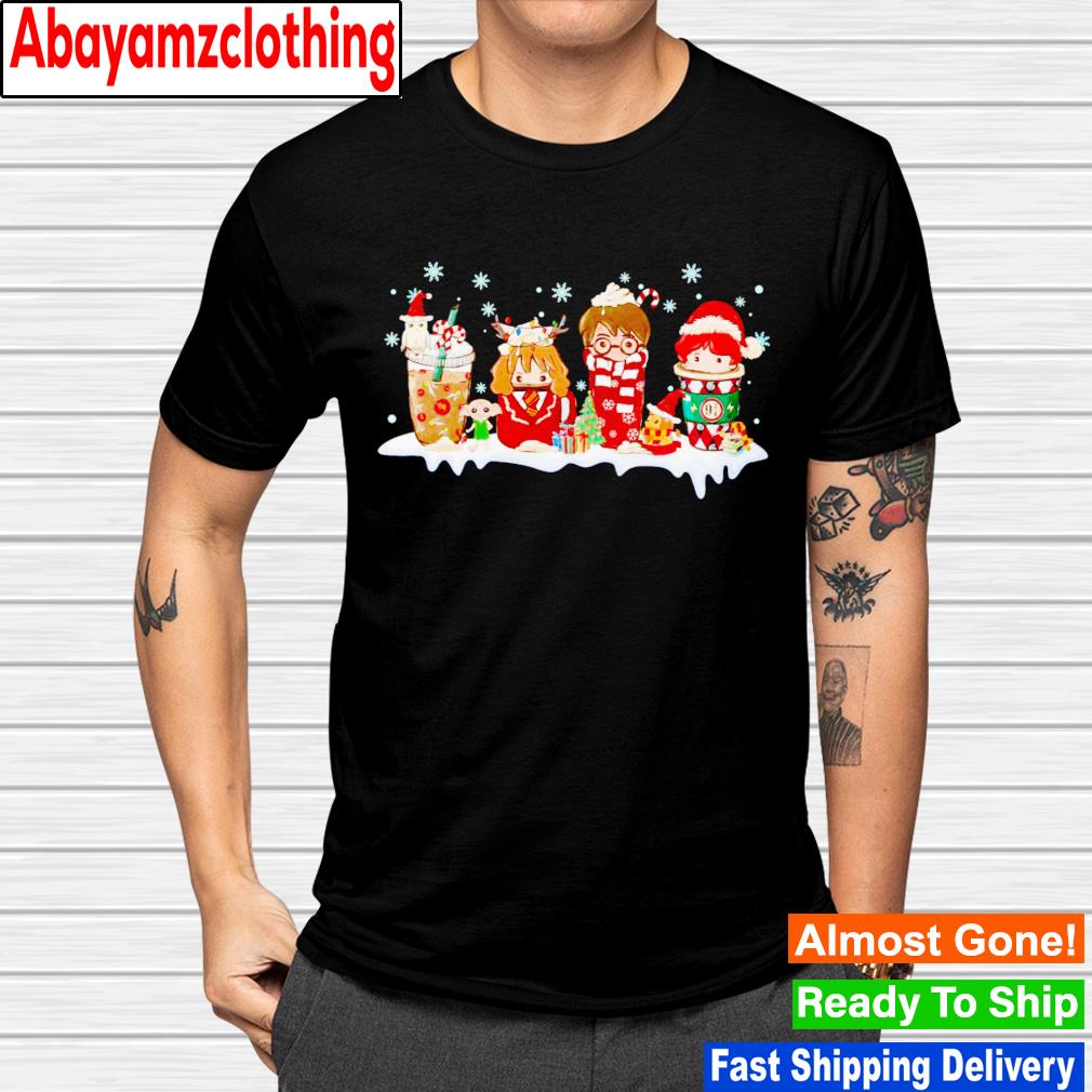 Harry Potter and Ron and Hermione cute christmas shirt
