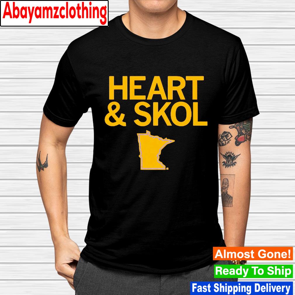 Minnesota heart & skol shirt, hoodie, sweater, long sleeve and tank top