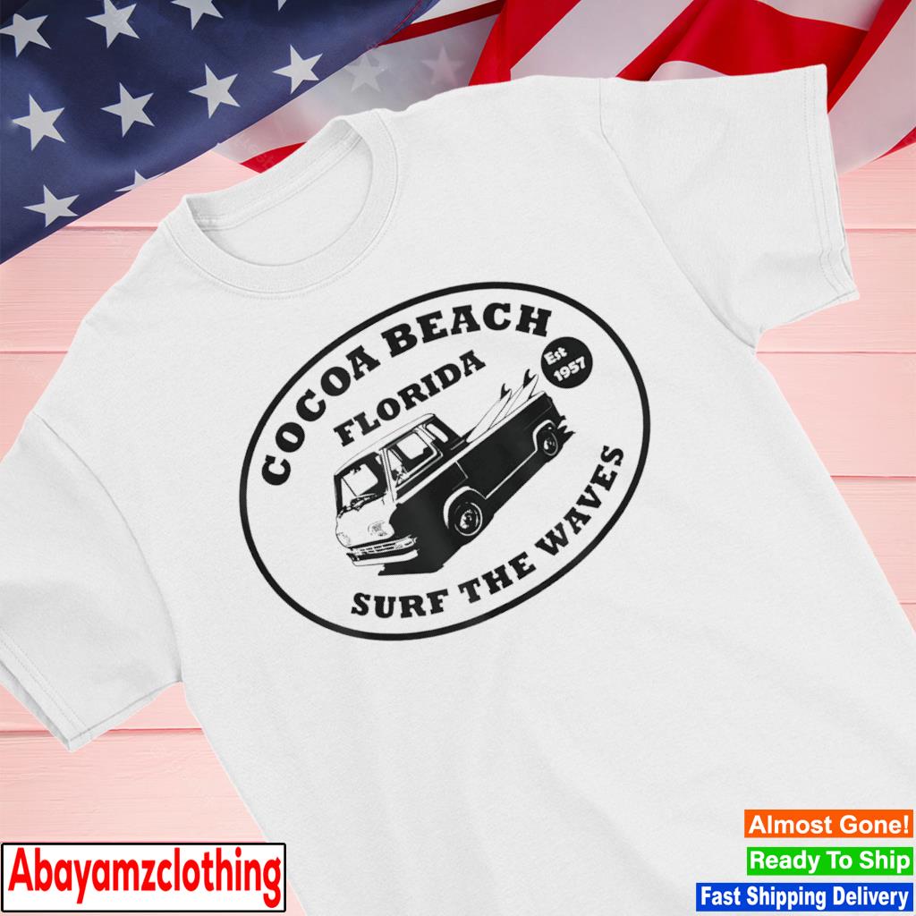 Cocoa beach Florida surf the waves shirt