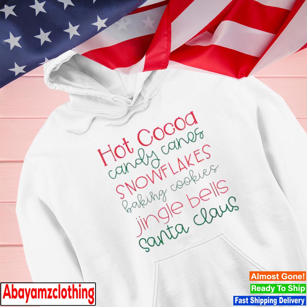 Hot cocoa candy canes snowflakes baking cookies s Hoodie