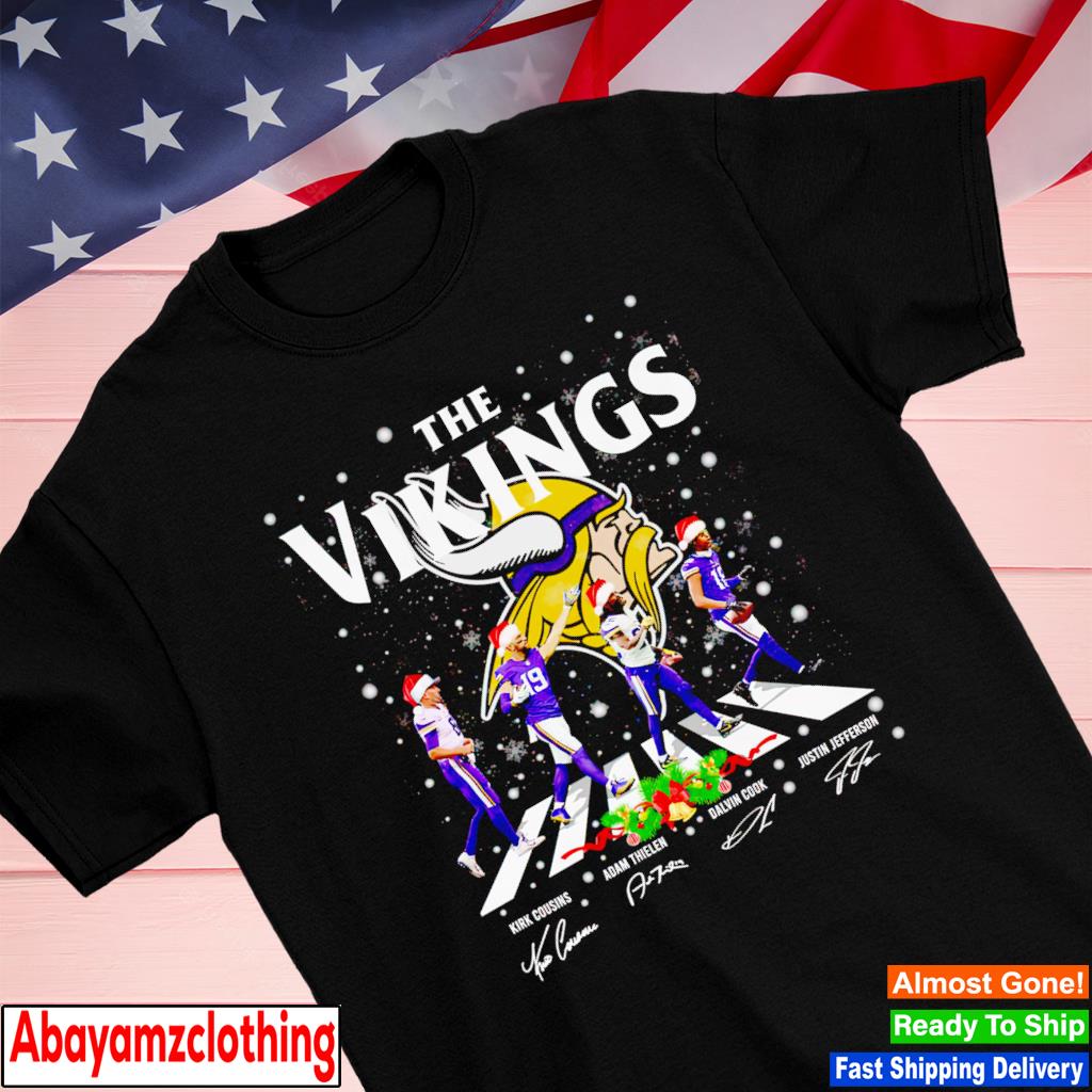 The Minnesota Vikings Christmas Team Abbey Road Signatures Shirt, hoodie,  sweater, long sleeve and tank top