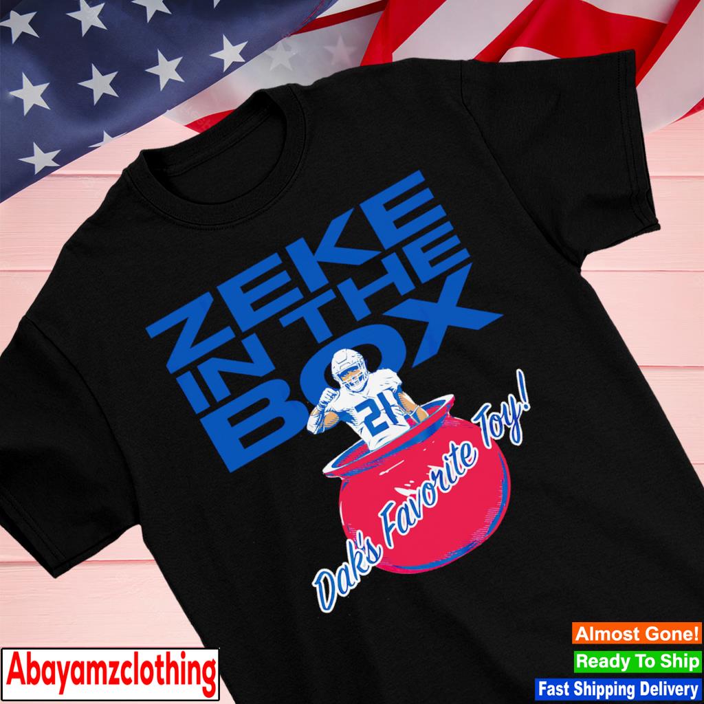 Ezekiel Elliott and Dak Prescott Zeke In The Box Dark's Favorite Toy shirt