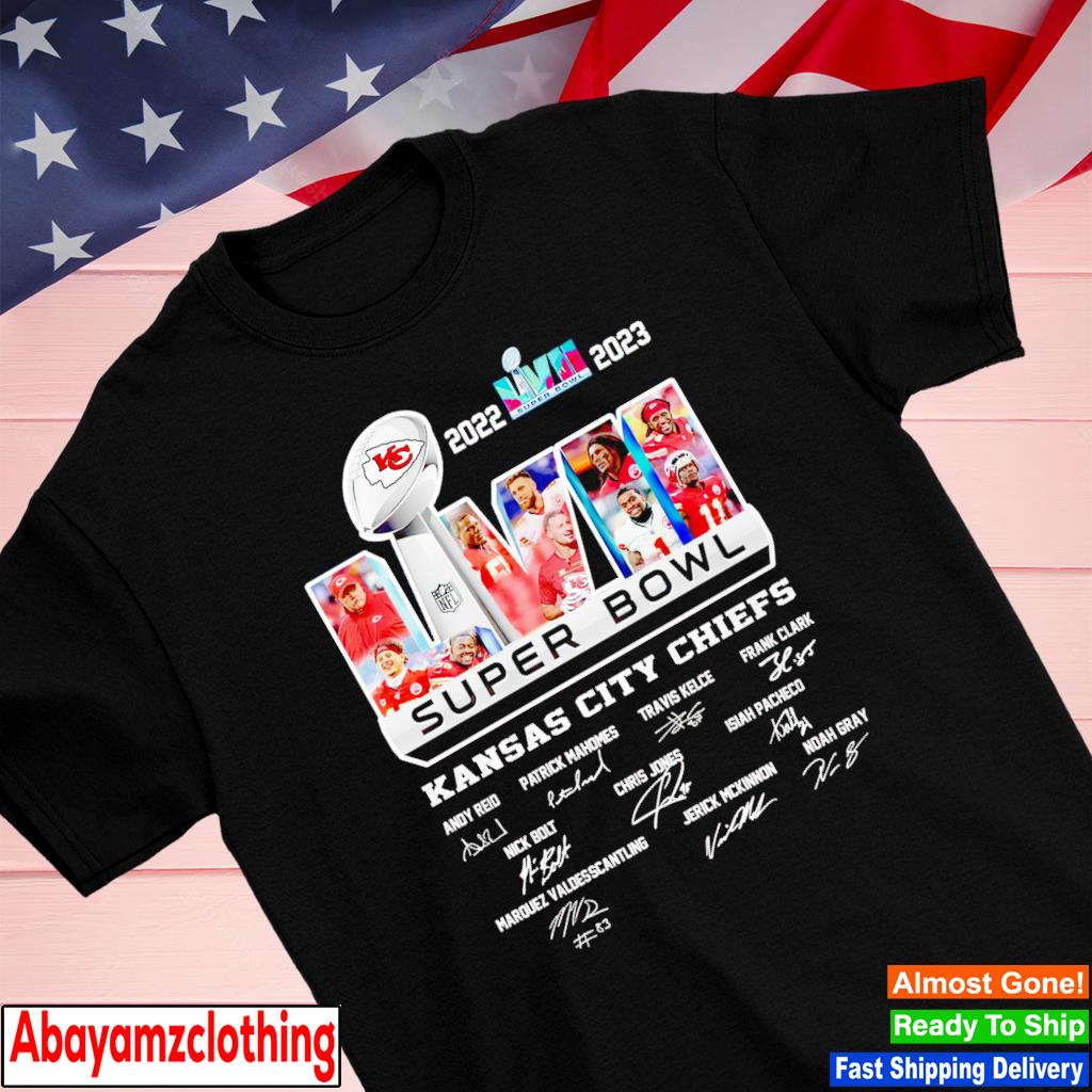 2022 - 2023 Kansas City Chiefs Super Bowl Signatures shirt