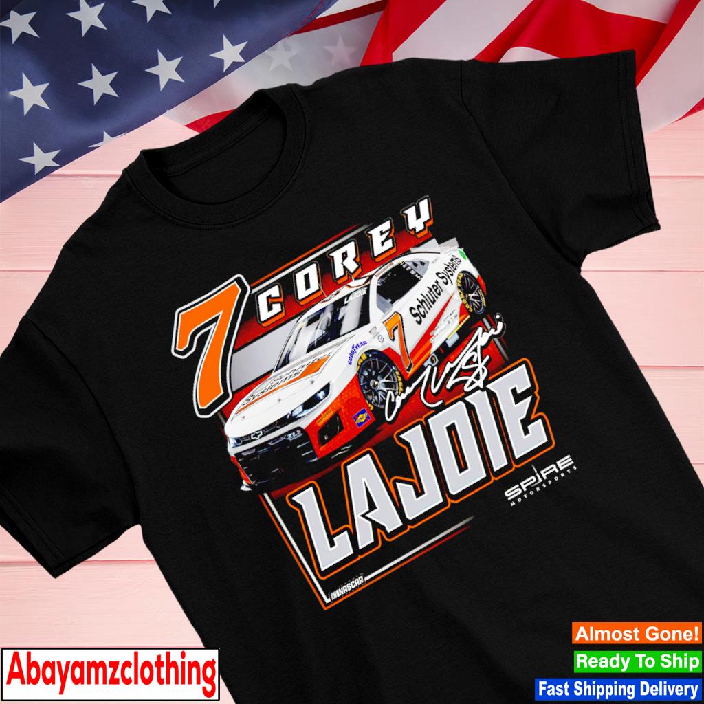 Corey LaJoie Checkered Flag Schluter Systems Car shirt