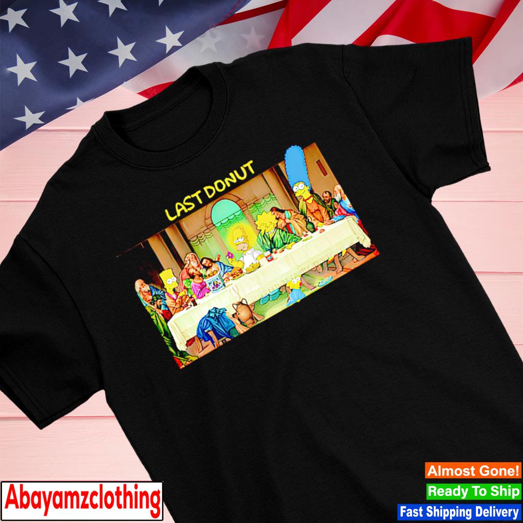 Last Donut Simpsons The Last Supper Parody shirt