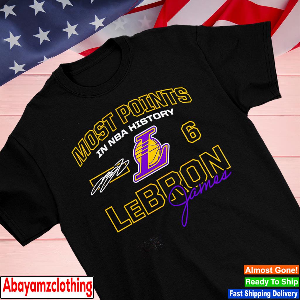 LeBron James Los Angeles Lakers Most Points in NBA History shirt