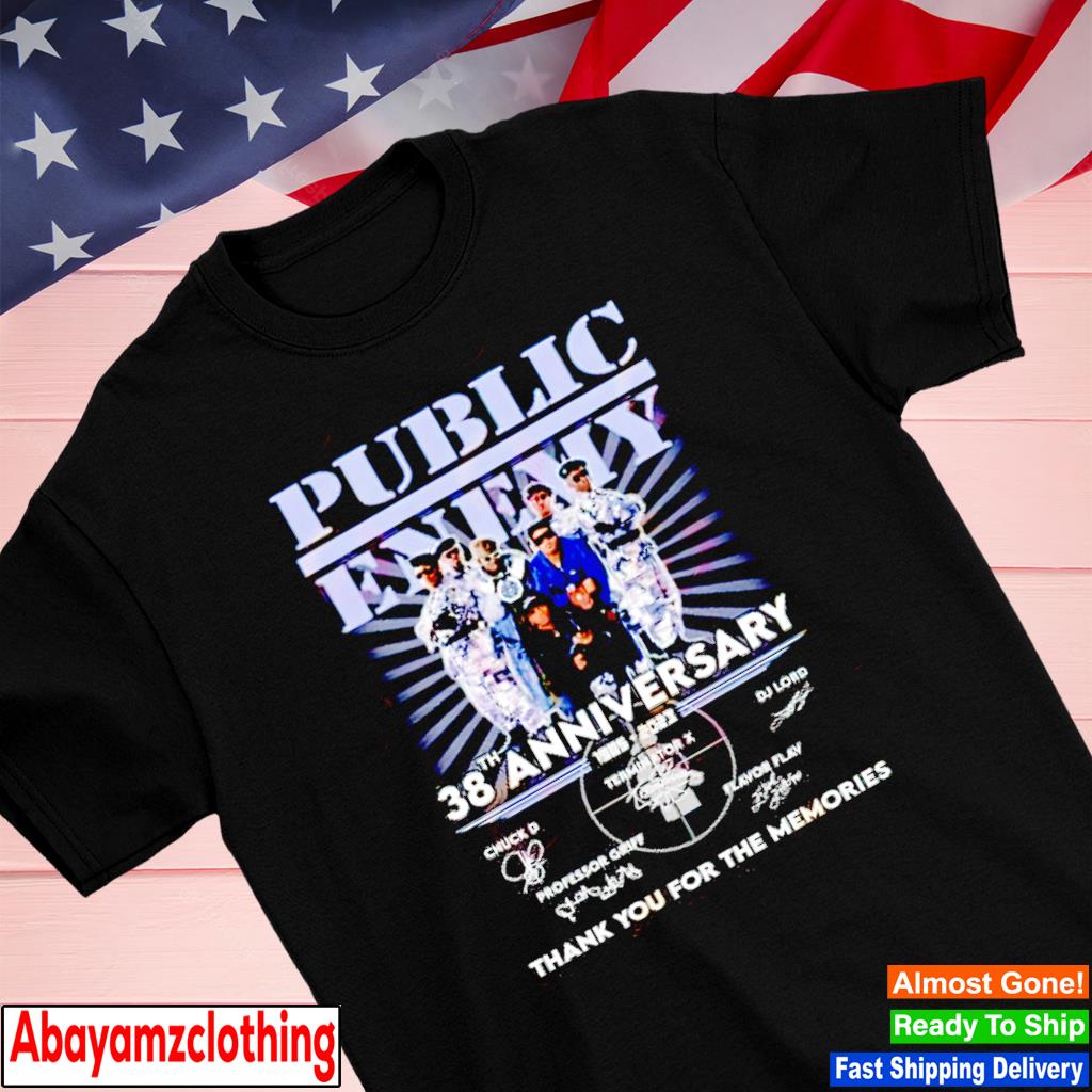 Public Enemy 38th Anniversary Thank You For The Memories shirt