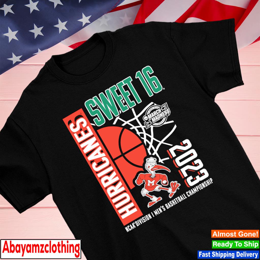 Miami Hurricanes 2023 NCAA Men's Basketball Tournament March Madness Sweet 16 shirt