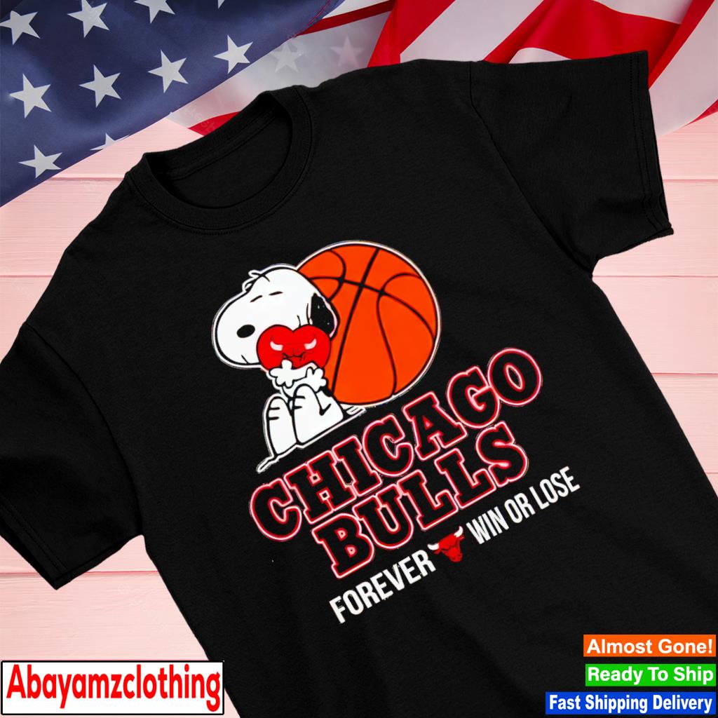 Snoopy Chicago Bulls forever win or lose shirt