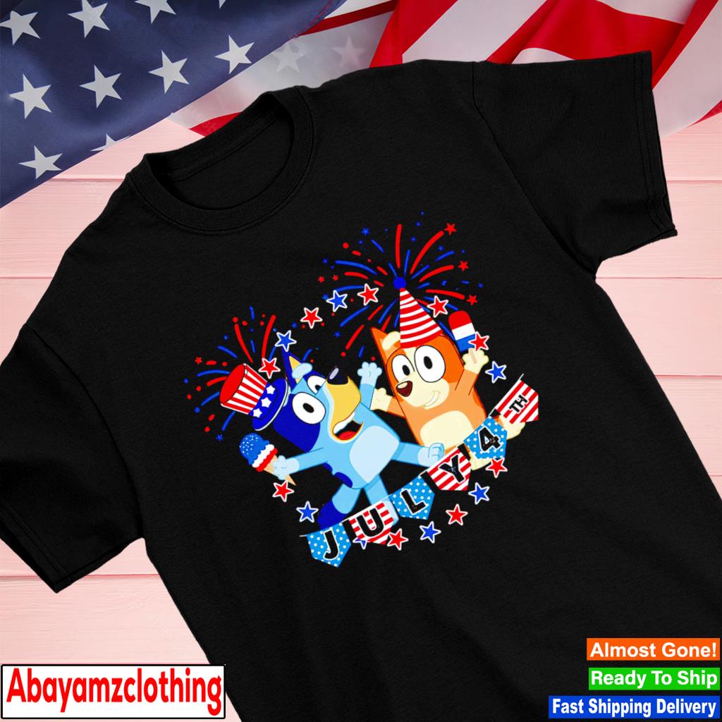 4th of july Bluey family fireworks shirt