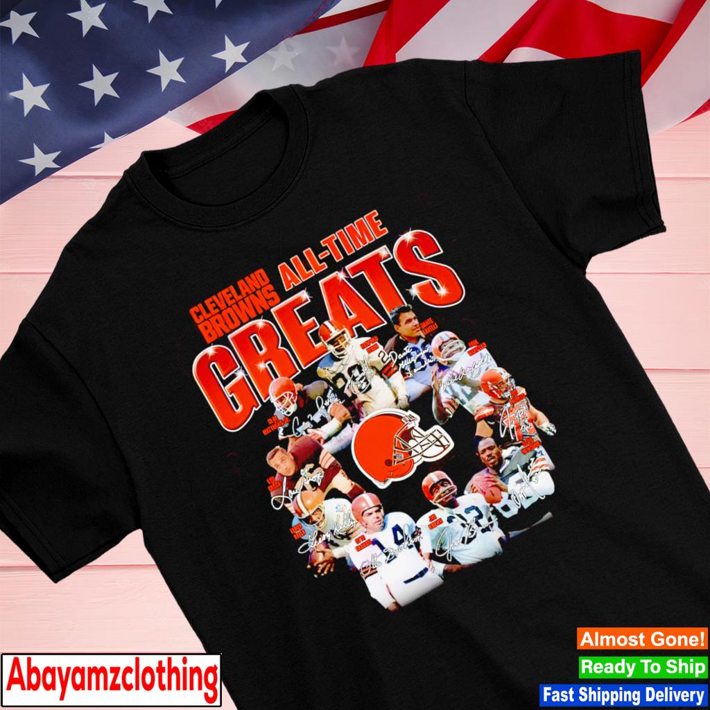 Cleveland Browns All Time Greats signatures shirt