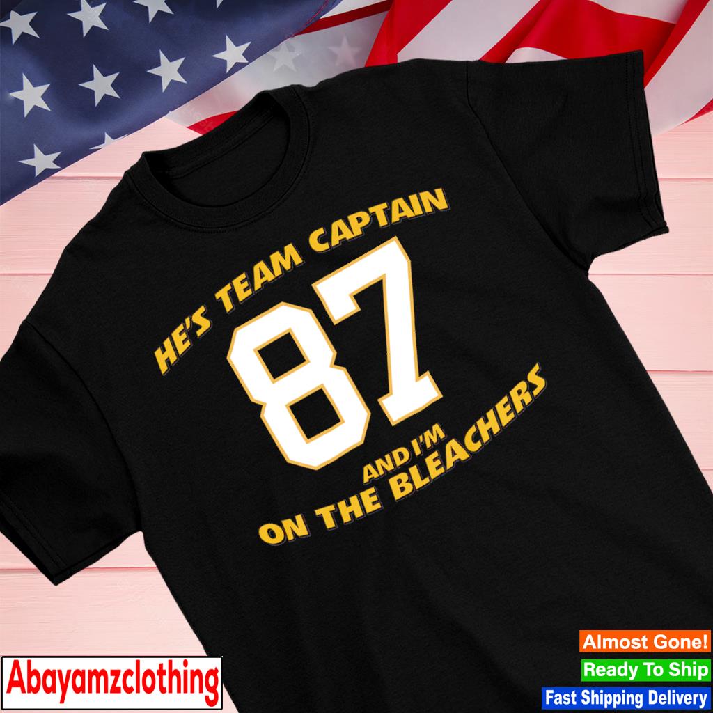 He's team captain and i'm on the bleachers Travis Kelce shirt, hoodie,  sweater, long sleeve and tank top