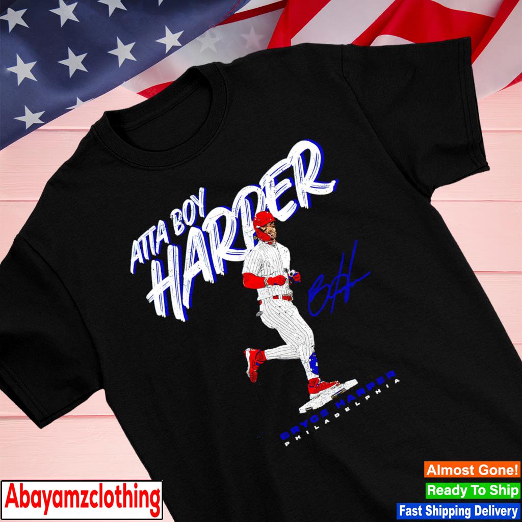 Bryce Harper Men's Cotton T-Shirt - White - Philadelphia | 500 Level Major League Baseball Players Association (MLBPA)