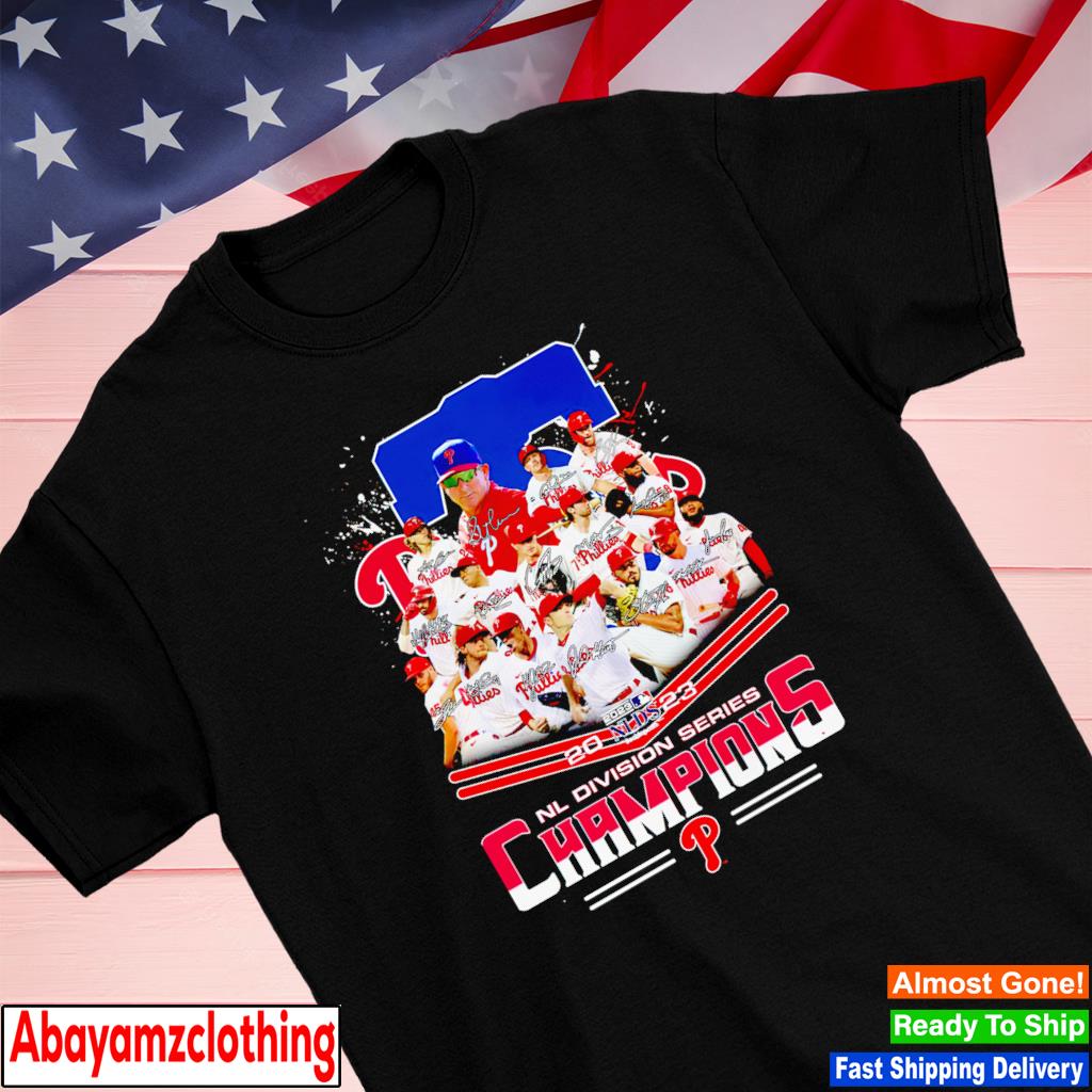 Philadelphia Phillies 2023 NLDS NL Division Series Champions Signatures  Shirt, hoodie, sweater, long sleeve and tank top
