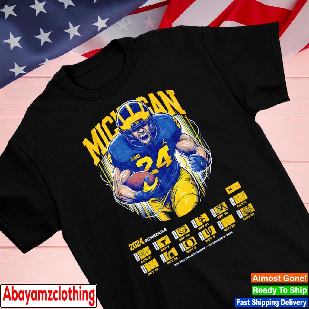 Michigan Wolverines 2024 Schedule Big Ten Championship shirt, hoodie